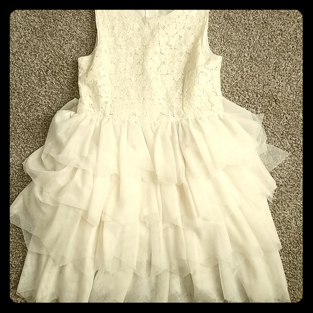 Kids white baddazled dress